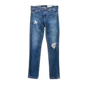 Adriano Goldschmied Jeans Womens 26 Denim Stevie Slim Straight Ankle Distressed